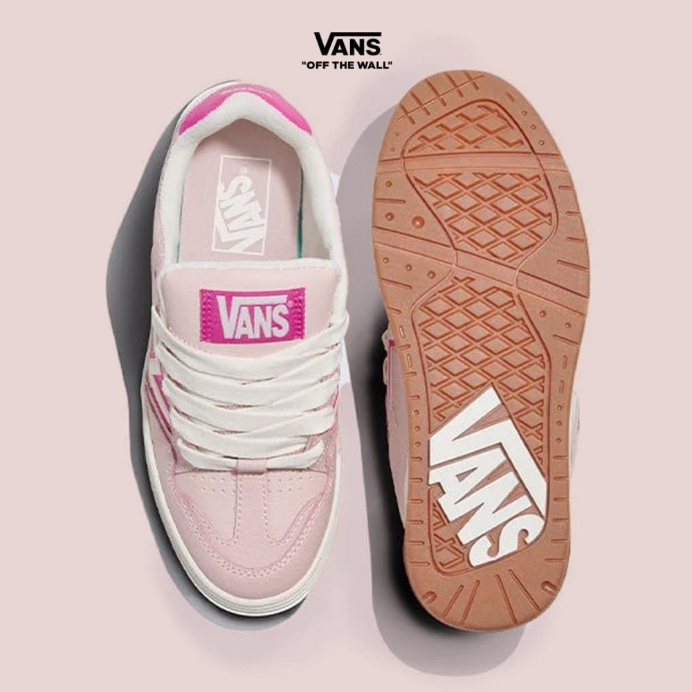 VANS UNISEX PINK AND WHITE SNEAKERS SIZE:
 5 - men
6.5 - women - Picture 2 of 14